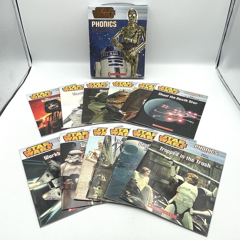 Star Wars Phonics Pack 2 Scholastic 2015 Complete Set 10 Books 2 Workbooks New